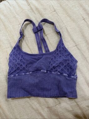 FP Movement by Free People Purple Textured Seamless Racerback Bralette